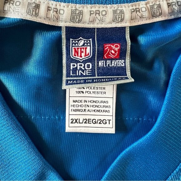 NWT Detroit Lions Men’s Pro Line Officially Licensed BlankJersey Blue Size 2XL B - Picture 4 of 11